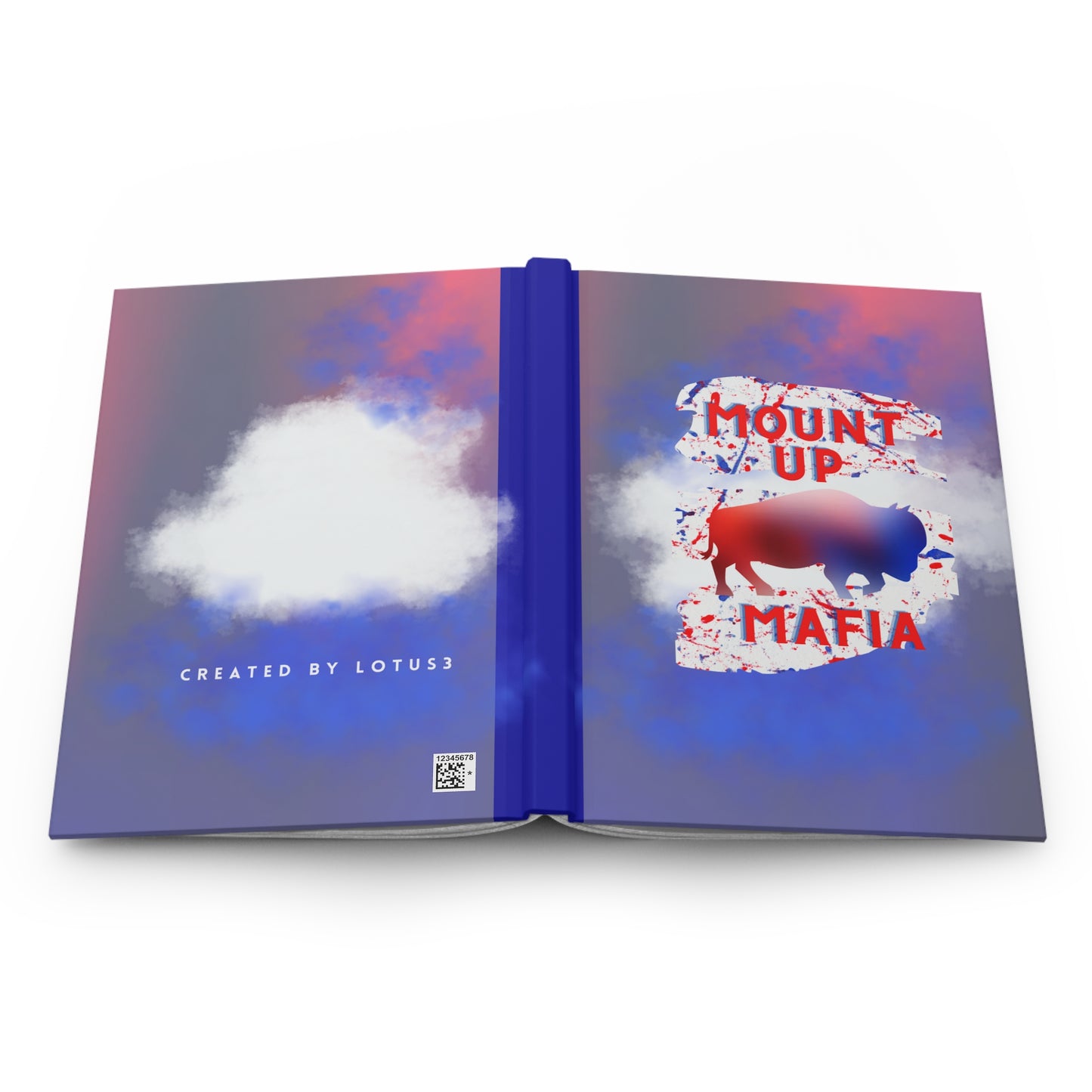 Mount Up Buffalo 6" x 9" 150 Page (75 sheets of lined white paper) Hardcover Matte Journal
