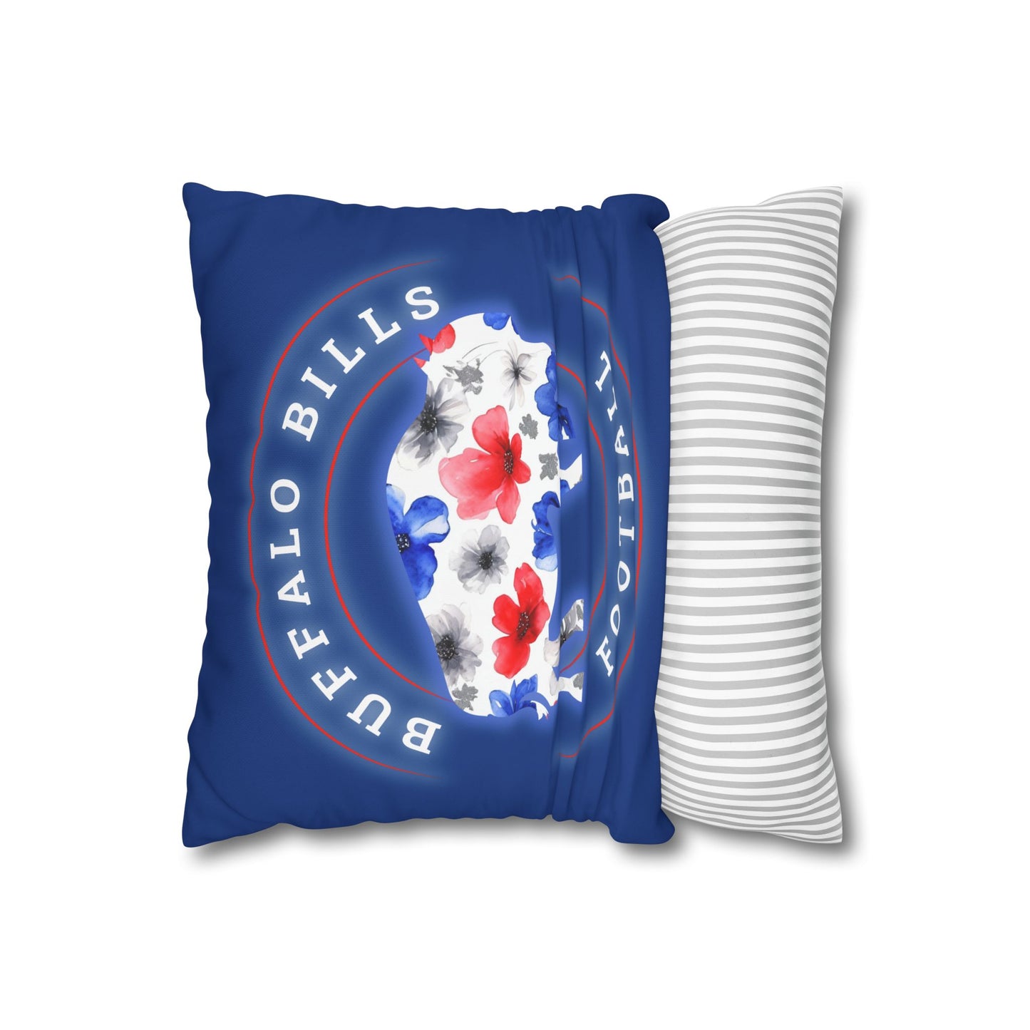 Two Season Buffalo Bills Floral Football Pillowcase - Cozy Home Decor for Fans
