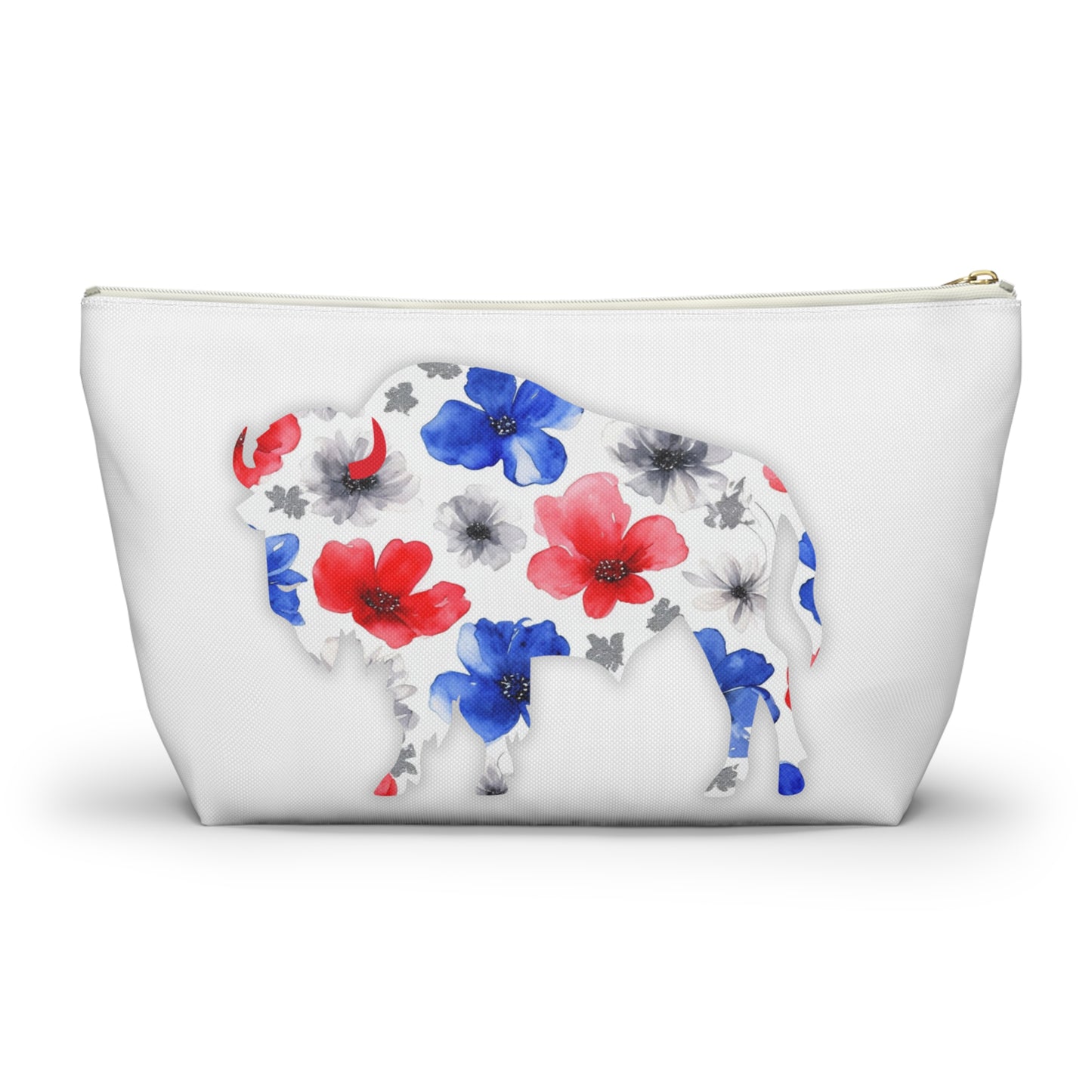Oh My Josh Buffalo Football Retro Accessory Pouch w T-bottom ~ White