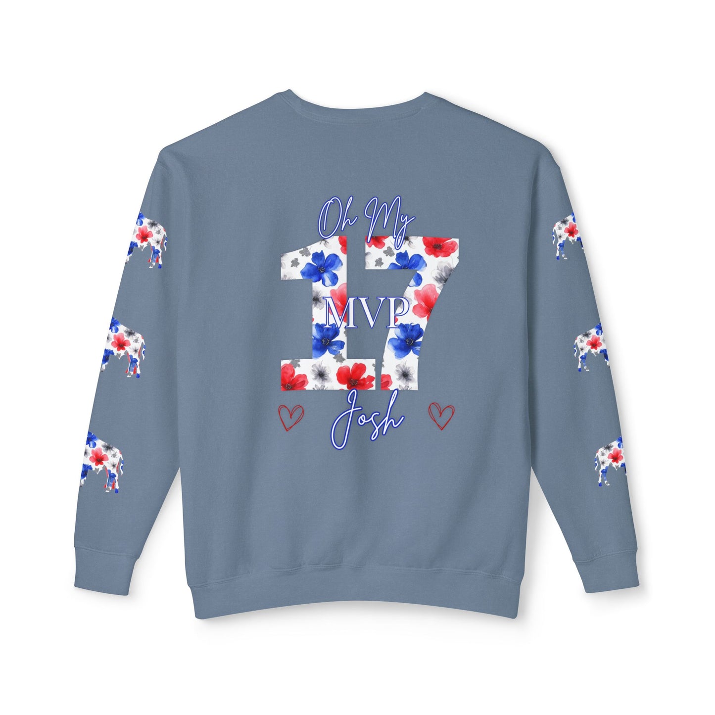 OH MY JOSH 2024 MVP Buffalo Football Unisex Lightweight Crewneck Sweatshirt