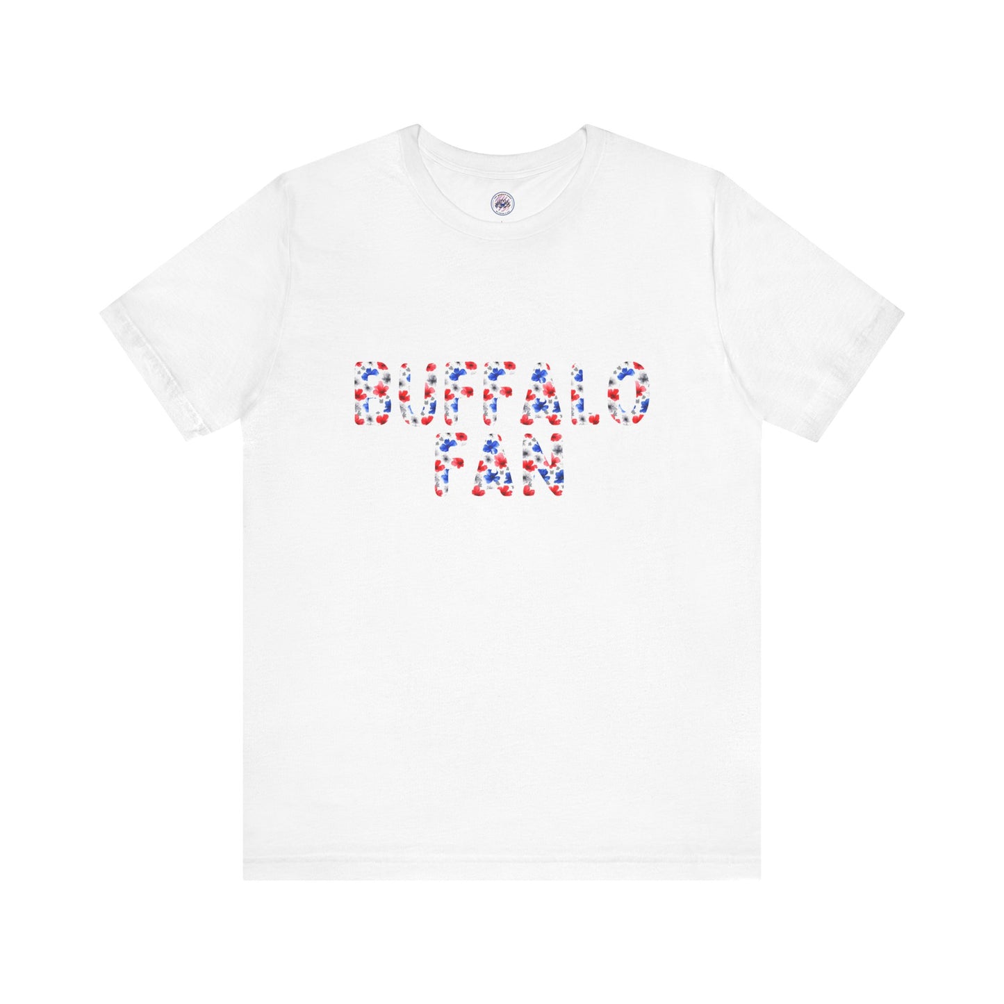 Floral Watercolor Buffalo Fan Unisex Short Sleeve Tee