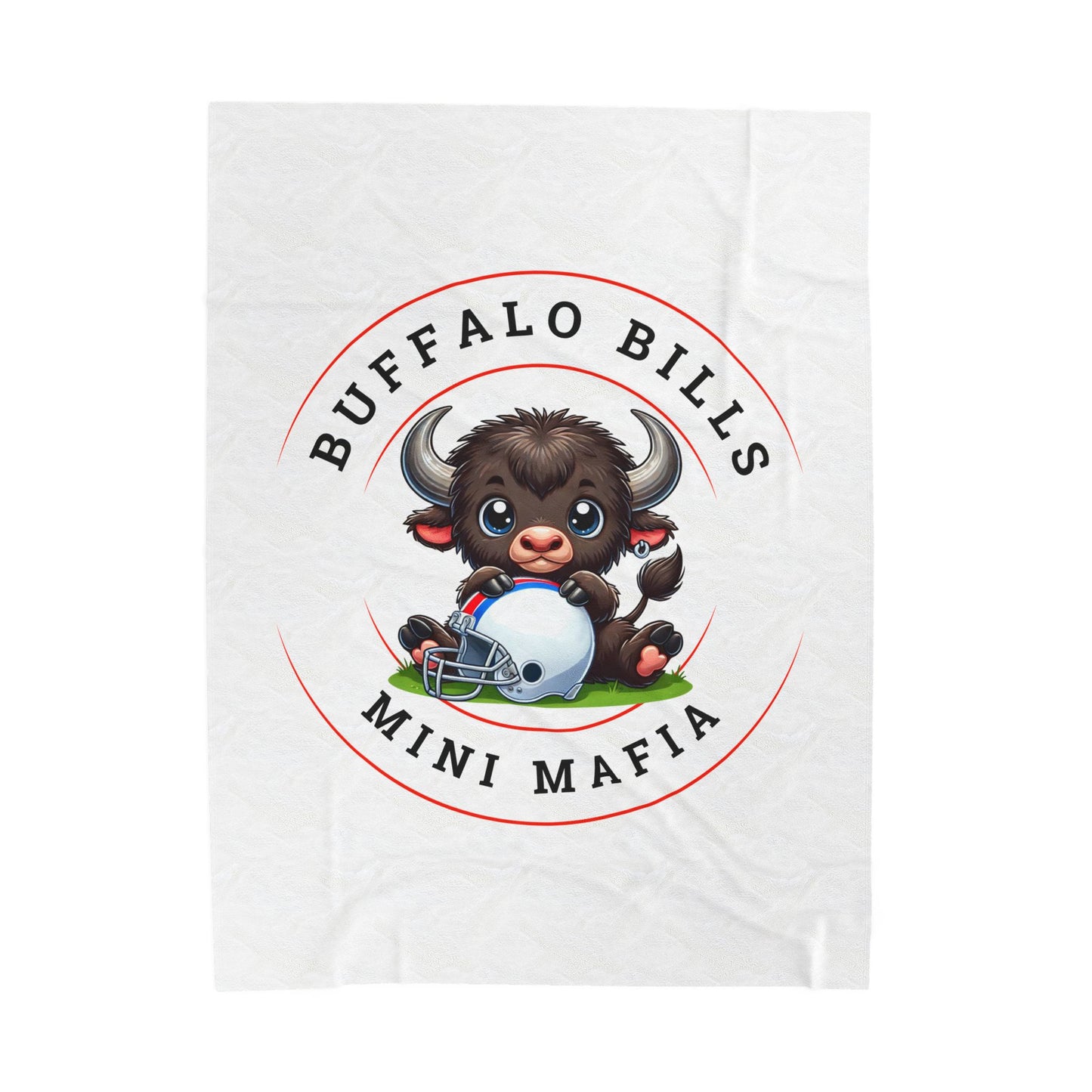 Children’s Buffalo Football Velveteen Blanket – Cozy Comfort for Little Fans Style #3