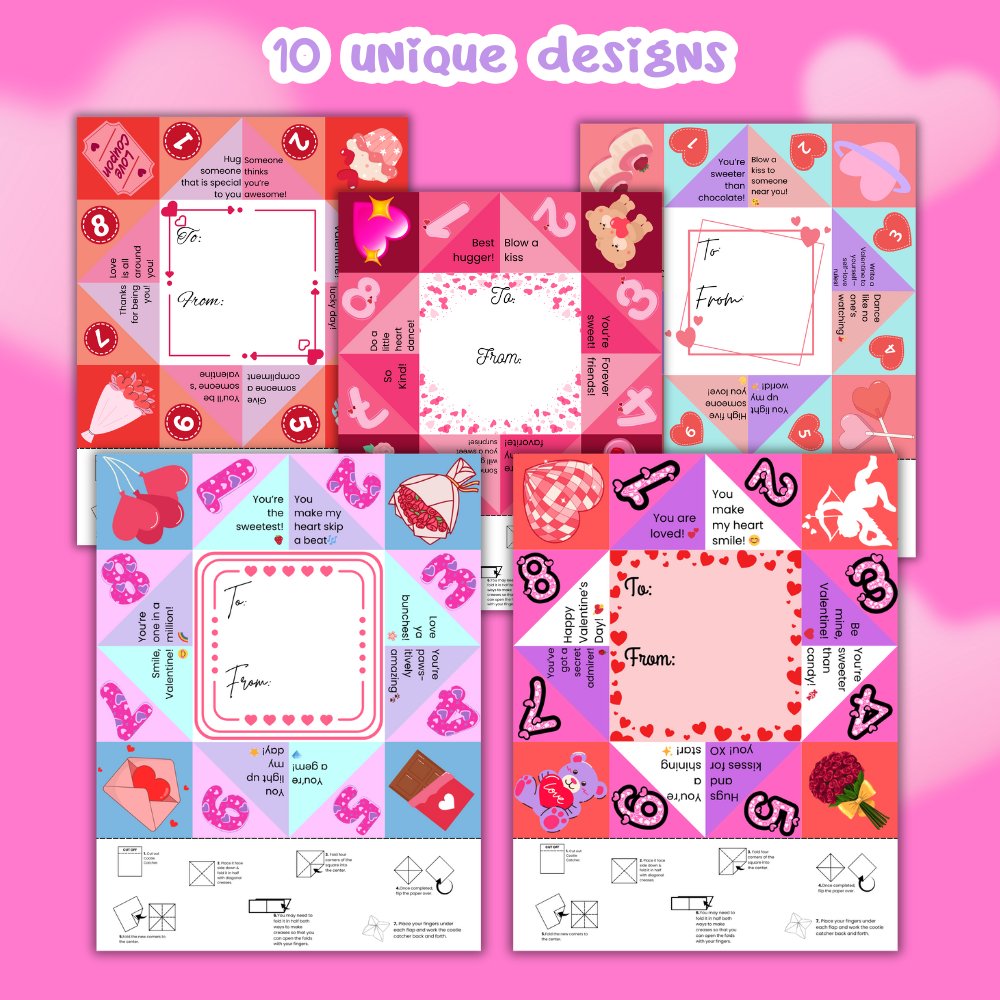 Valentine Fortune Tellers Digital Download