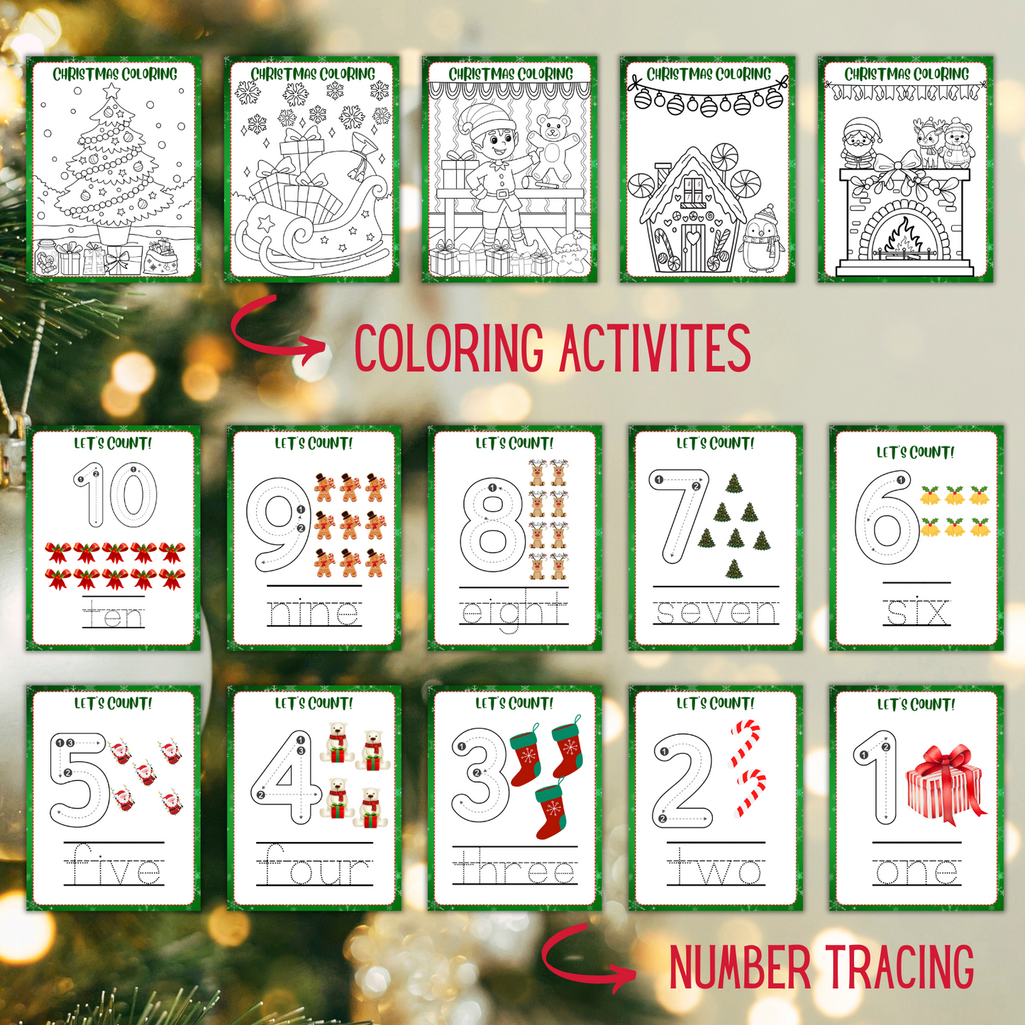 Primary Kids Christmas Activity Workbook