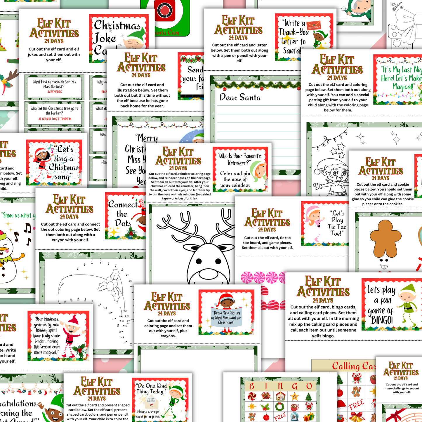 Elf Activity Bundle for Each Day of Decmember