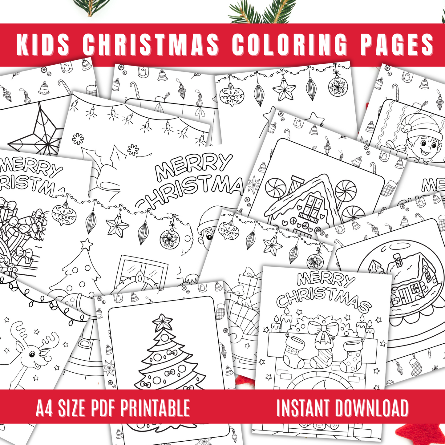 Kids Christmas Coloring Pages