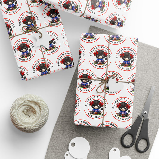 Mini Mafia in Bows Buffalo Football Wrapping Paper
