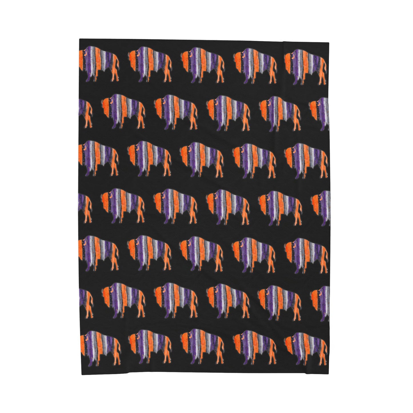 Buffalo Bandits Watercolor Velveteen Plush Blanket