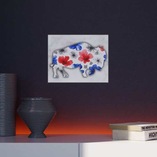 Floral Buffalo Foam Board - Home Decor Wall Art for Nature Lovers