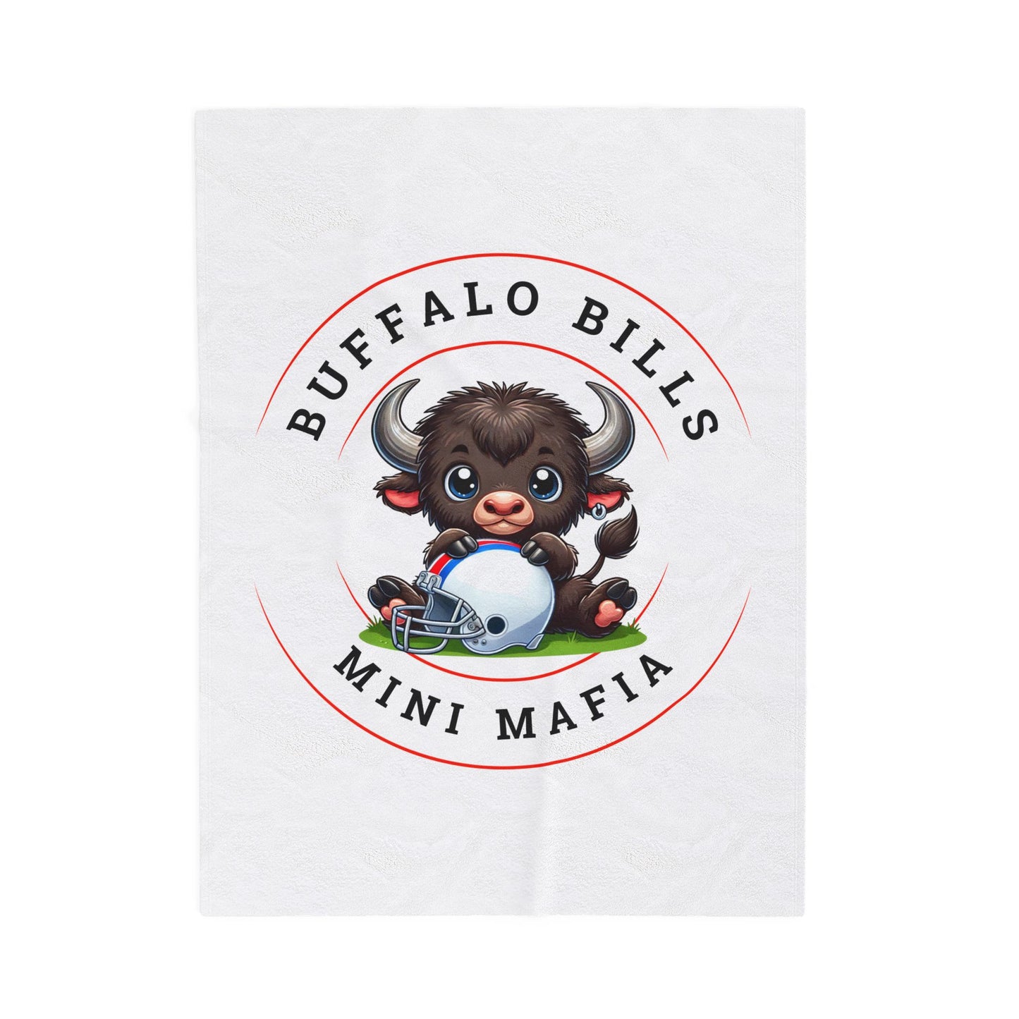 Children’s Buffalo Football Velveteen Blanket – Cozy Comfort for Little Fans Style #3