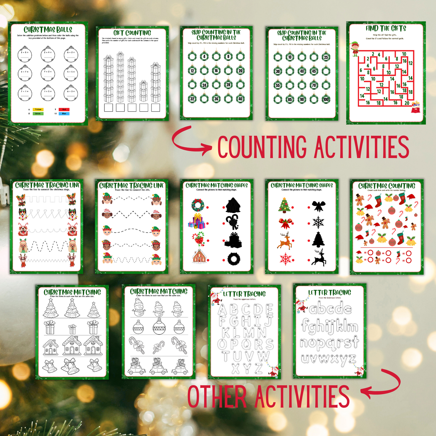 Primary Kids Christmas Activity Workbook