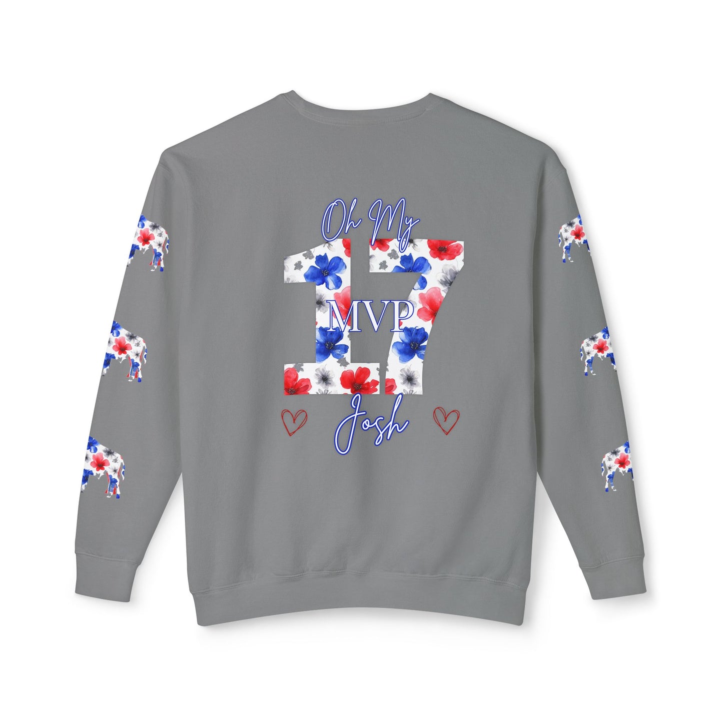 OH MY JOSH 2024 MVP Buffalo Football Unisex Lightweight Crewneck Sweatshirt