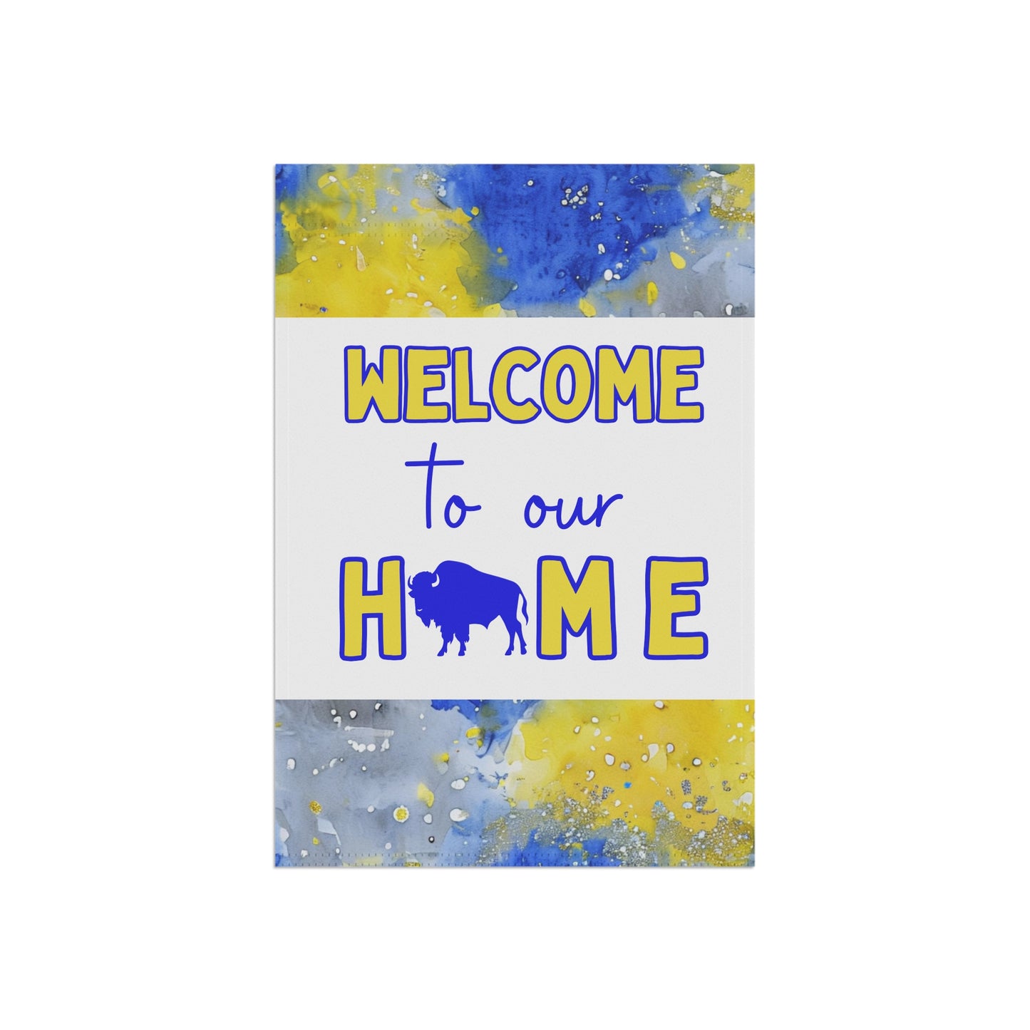 Welcome to Our Home Buffalo Hockey Watercolor Design