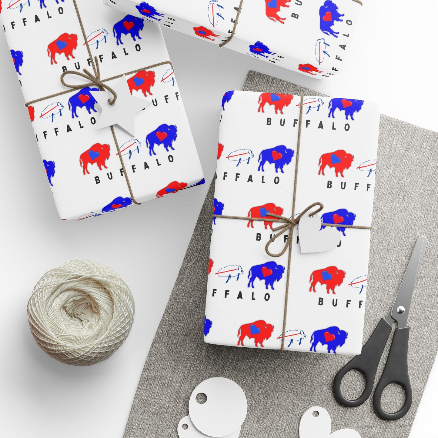 Buffalo Football Wrapping Paper - Josh Allen Potato Design