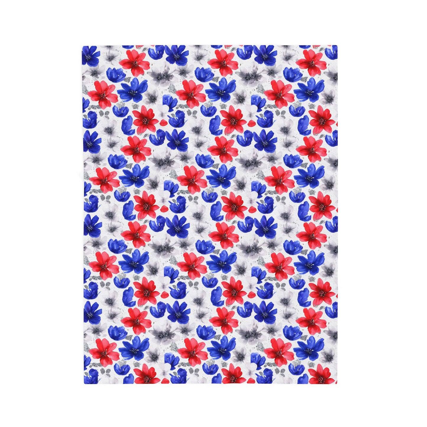 Bills Watercolor Floral Velveteen Plush Blanket