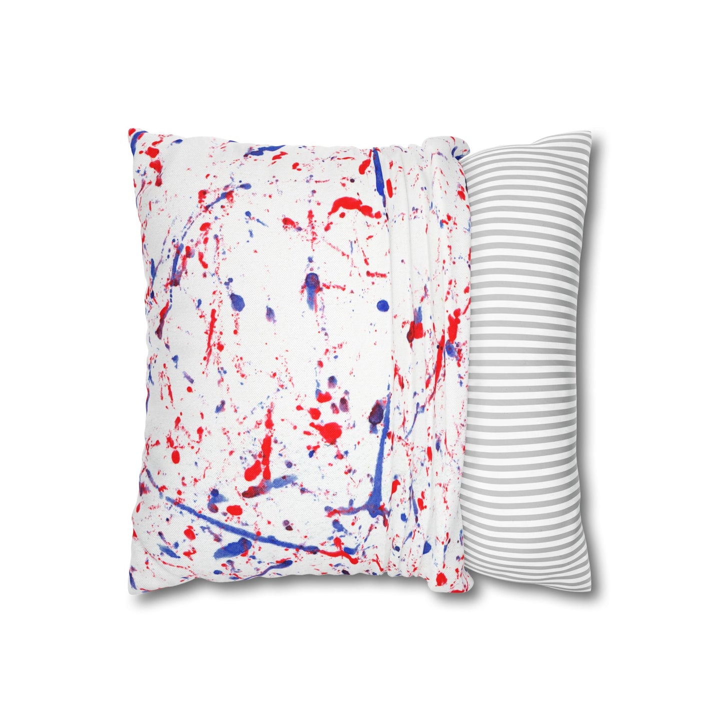 Buffalo Bills Paint Splatter Watercolor Spun Polyester Square Pillowcase