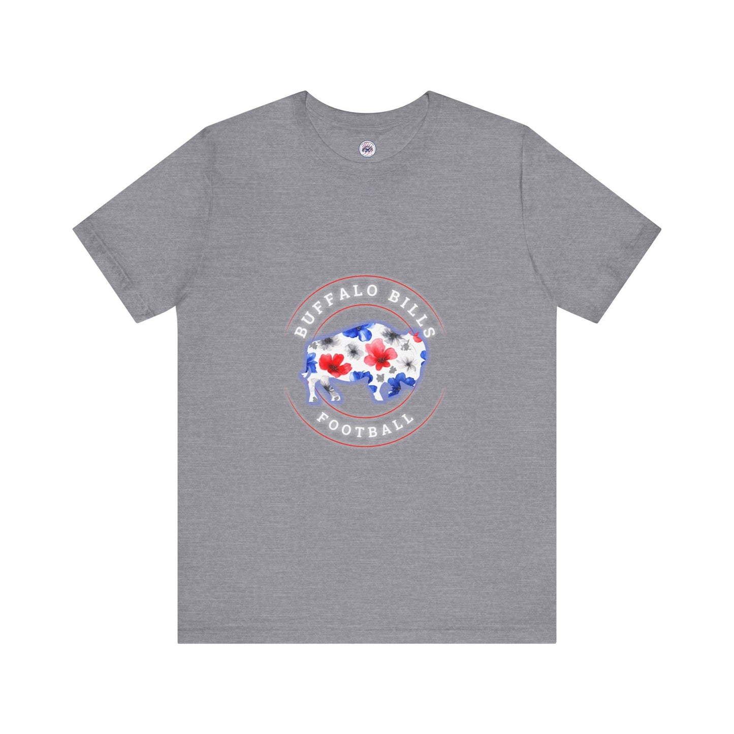 Buffalo Bills Football Floral Watercolor Buffalo Unisex Short Sleeve Tee