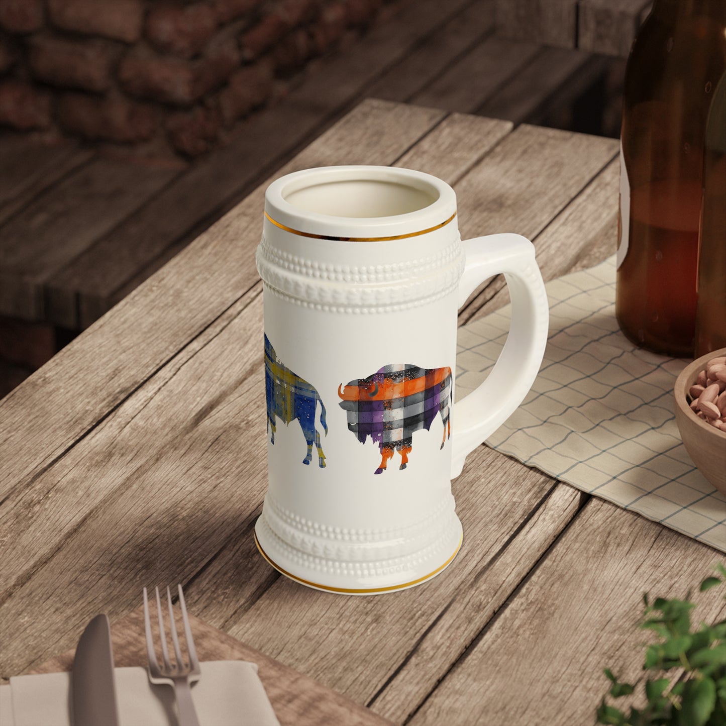 Sports in the 716 Watercolor Beer Stein Mug
