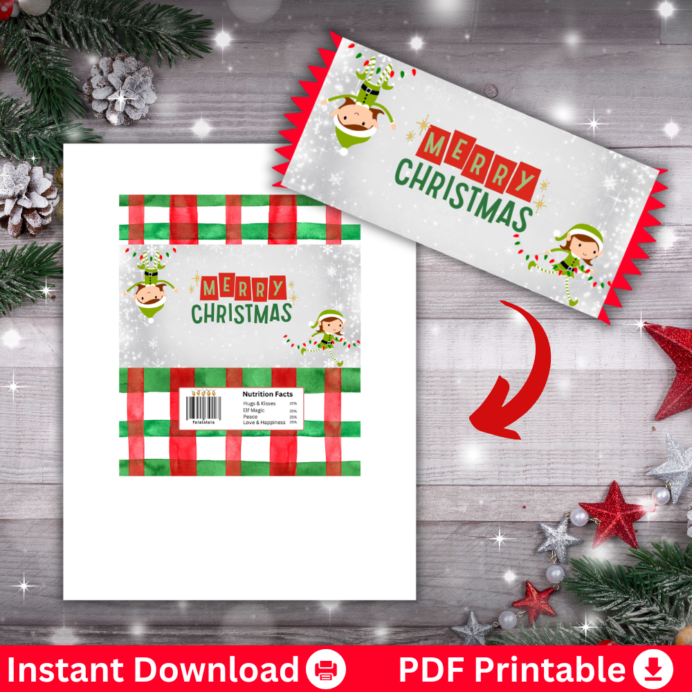 Christmas Candy Wrapper Digital Downloads