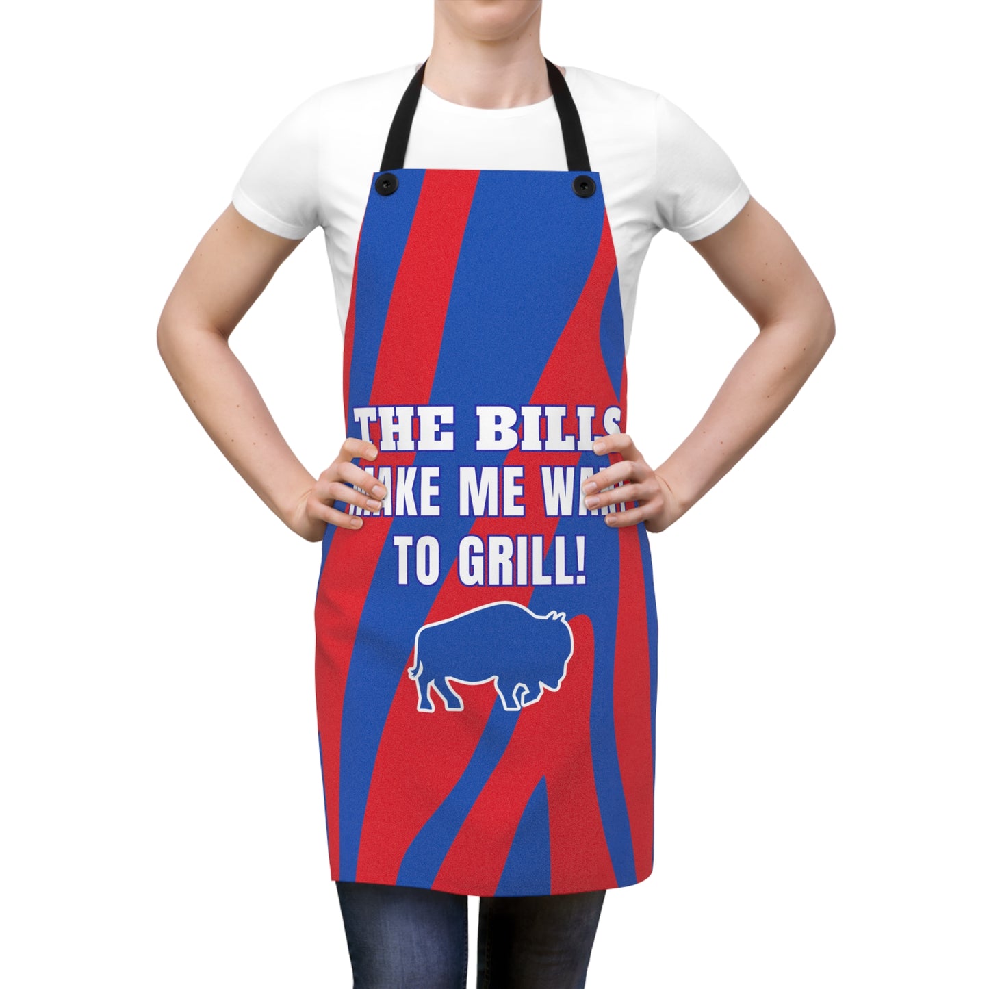 Football Makes Me Want to Grill Apron