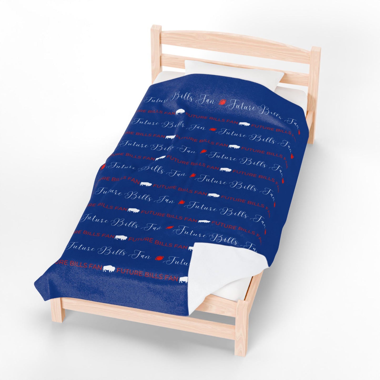 Future Buffalo Football Fan Warm and Cuddly Velveteen Plush Blanket