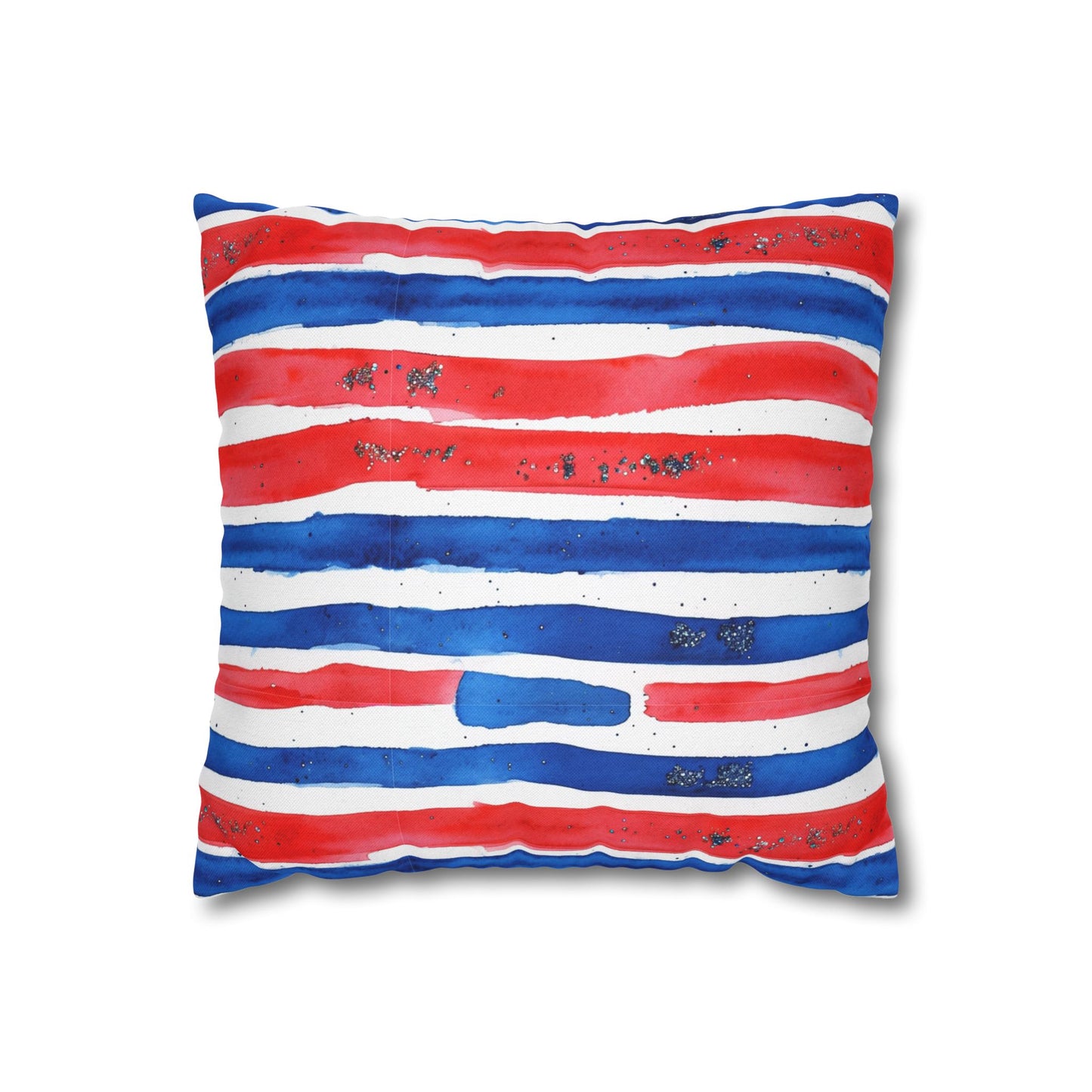 Buffalo Bills Striped Watercolor Leaves Spun Polyester Square Pillowcase