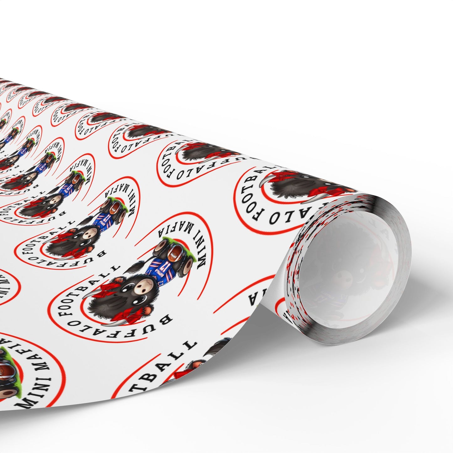 Mini Mafia in Bows Buffalo Football Wrapping Paper