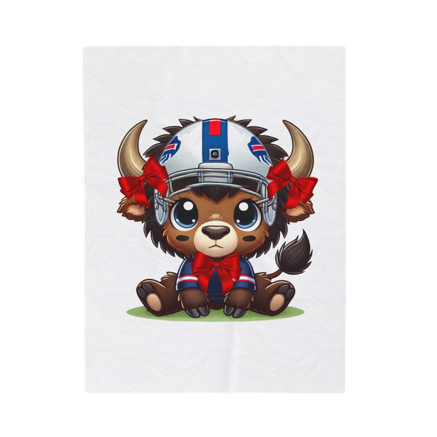 Children’s Buffalo Football Velveteen Blanket – Cozy Comfort for Little Fans Style #7