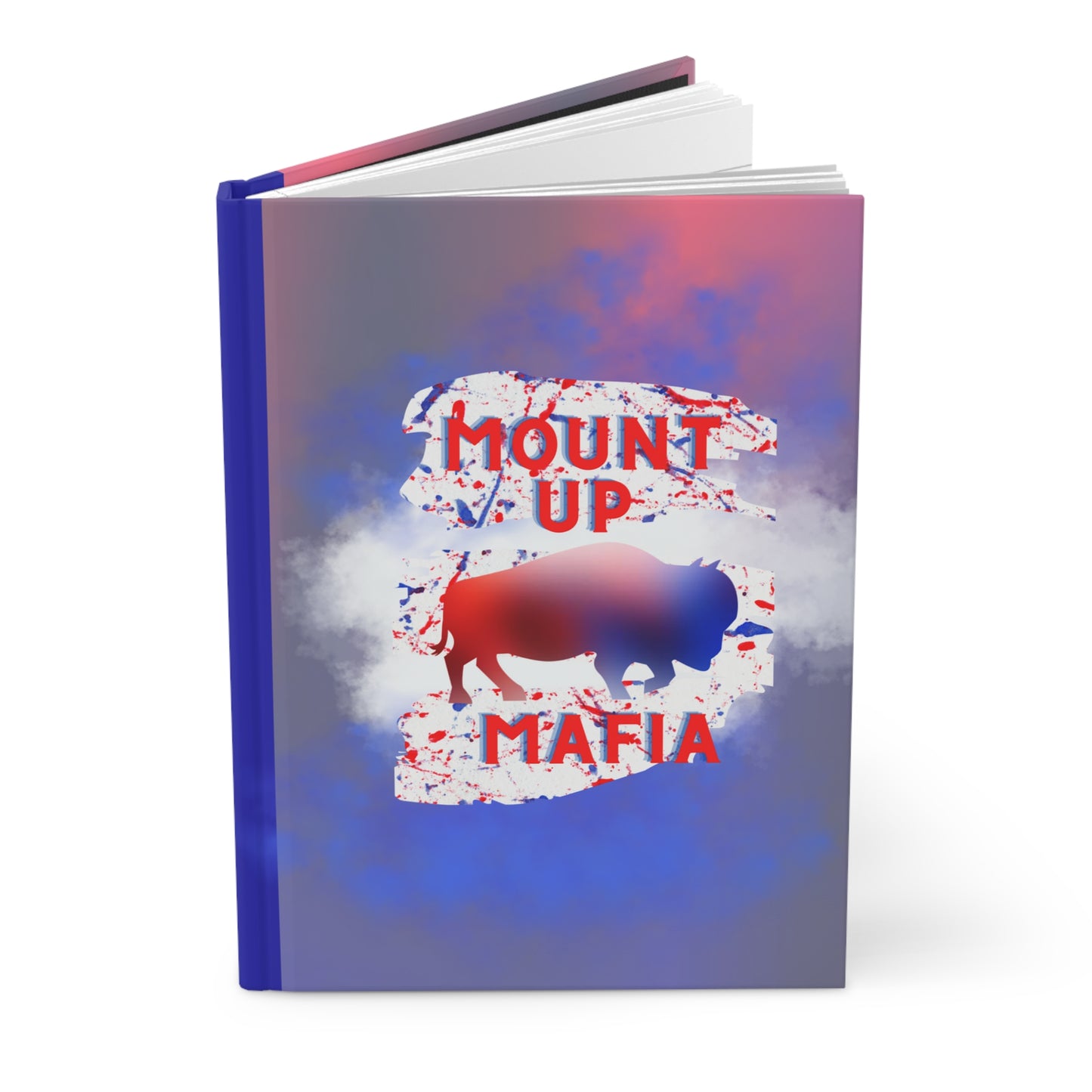 Mount Up Buffalo 6" x 9" 150 Page (75 sheets of lined white paper) Hardcover Matte Journal