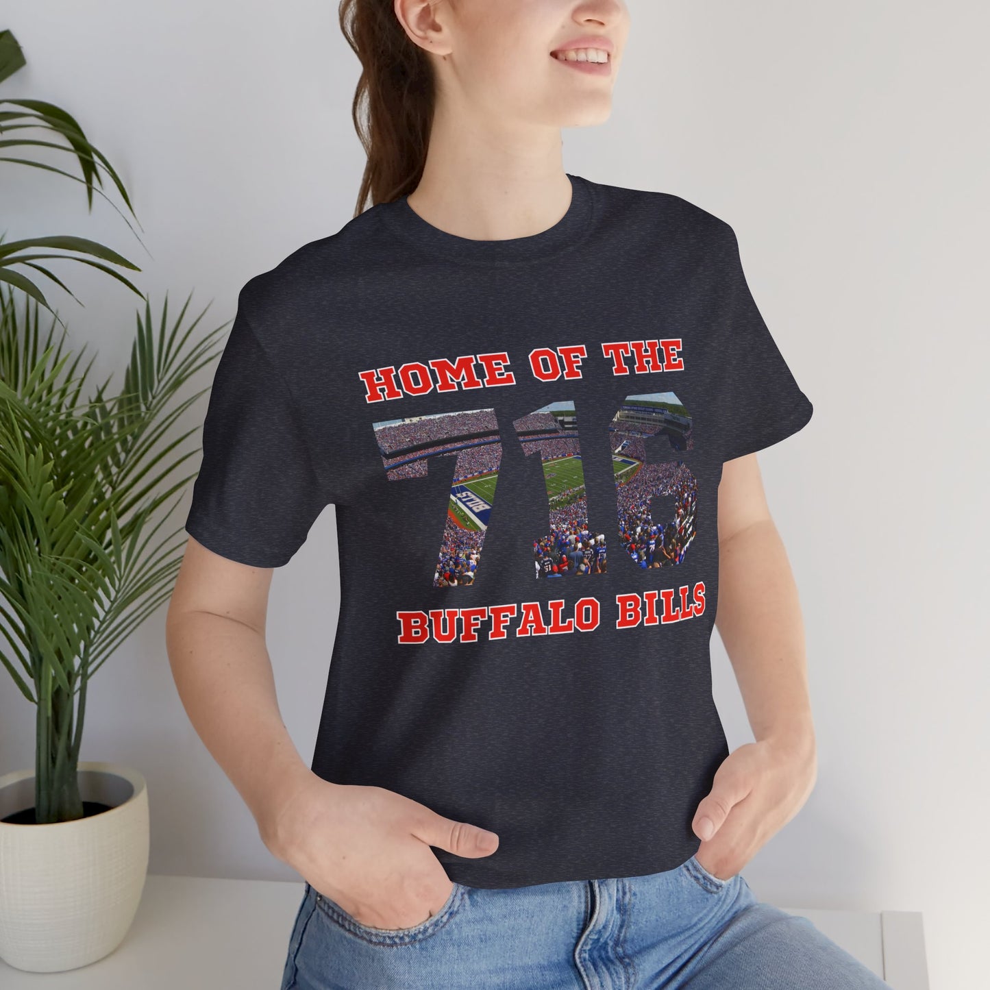 Home of the 716 Buffalo Bills Unisex Jersey Short Sleeve Tee