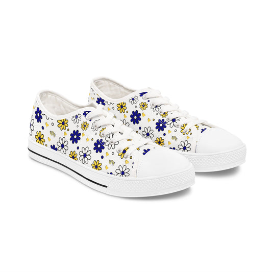 Buffalo Sabres Flower Power Women's Low Top Sneakers