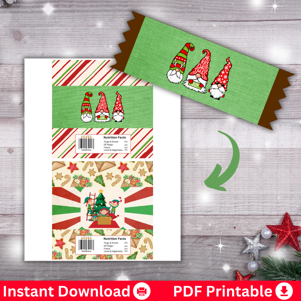 Christmas Candy Wrapper Digital Downloads