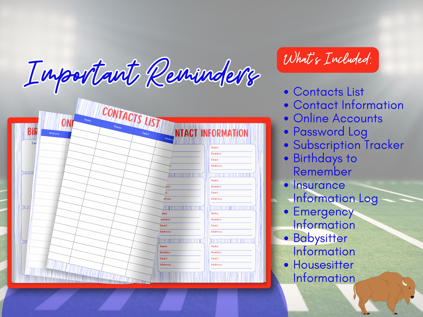 The Everyday Downloadable Planner (pdf format) ~ Over 200 Pages of Organizational Tools