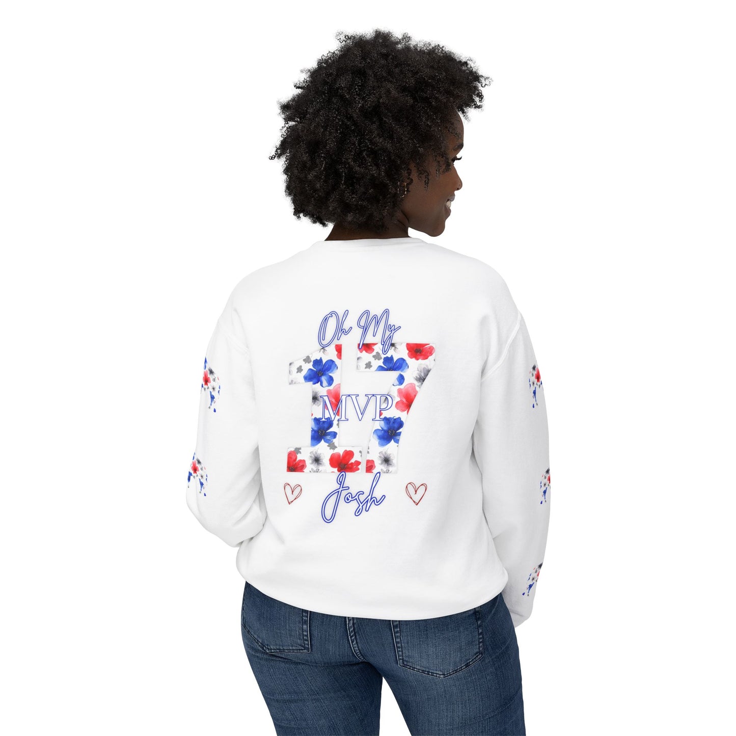OH MY JOSH 2024 MVP Buffalo Football Unisex Lightweight Crewneck Sweatshirt