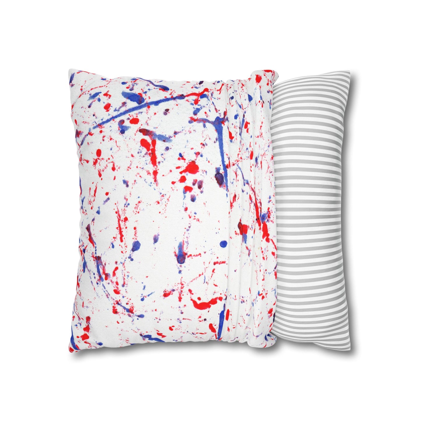 Buffalo Bills Paint Splatter Watercolor Spun Polyester Square Pillowcase
