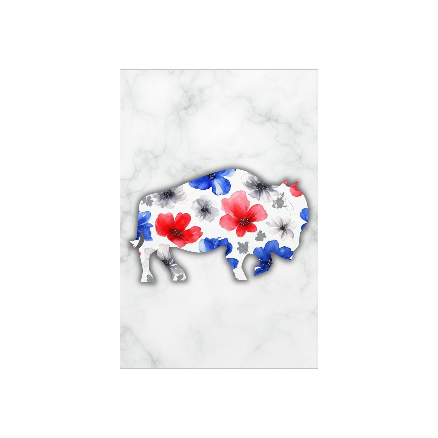 Floral Buffalo Foam Board - Home Decor Wall Art for Nature Lovers