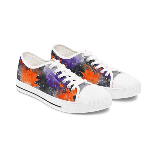 Buffalo Lacrosse Watercolor Paint Splatter Women's Low Top Sneakers
