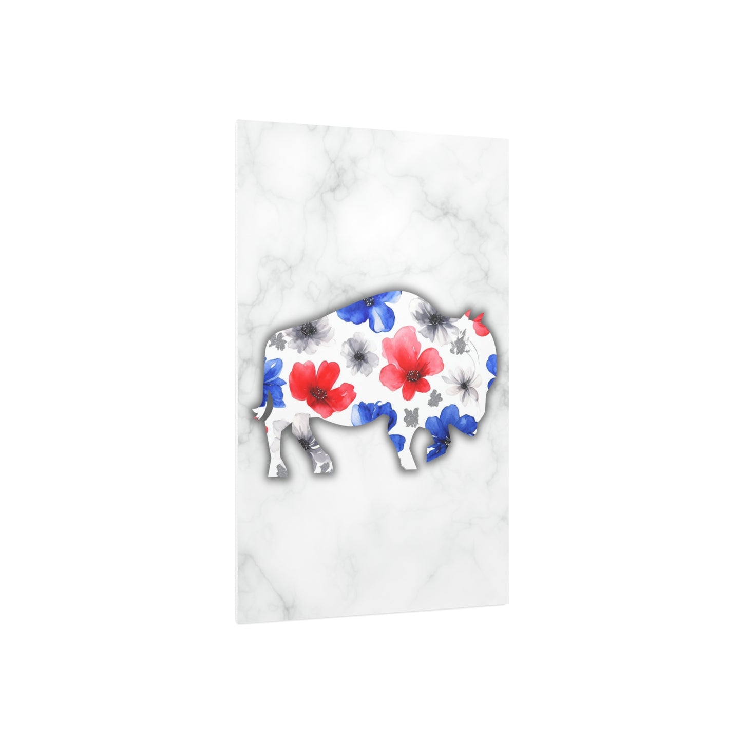 Floral Buffalo Foam Board - Home Decor Wall Art for Nature Lovers