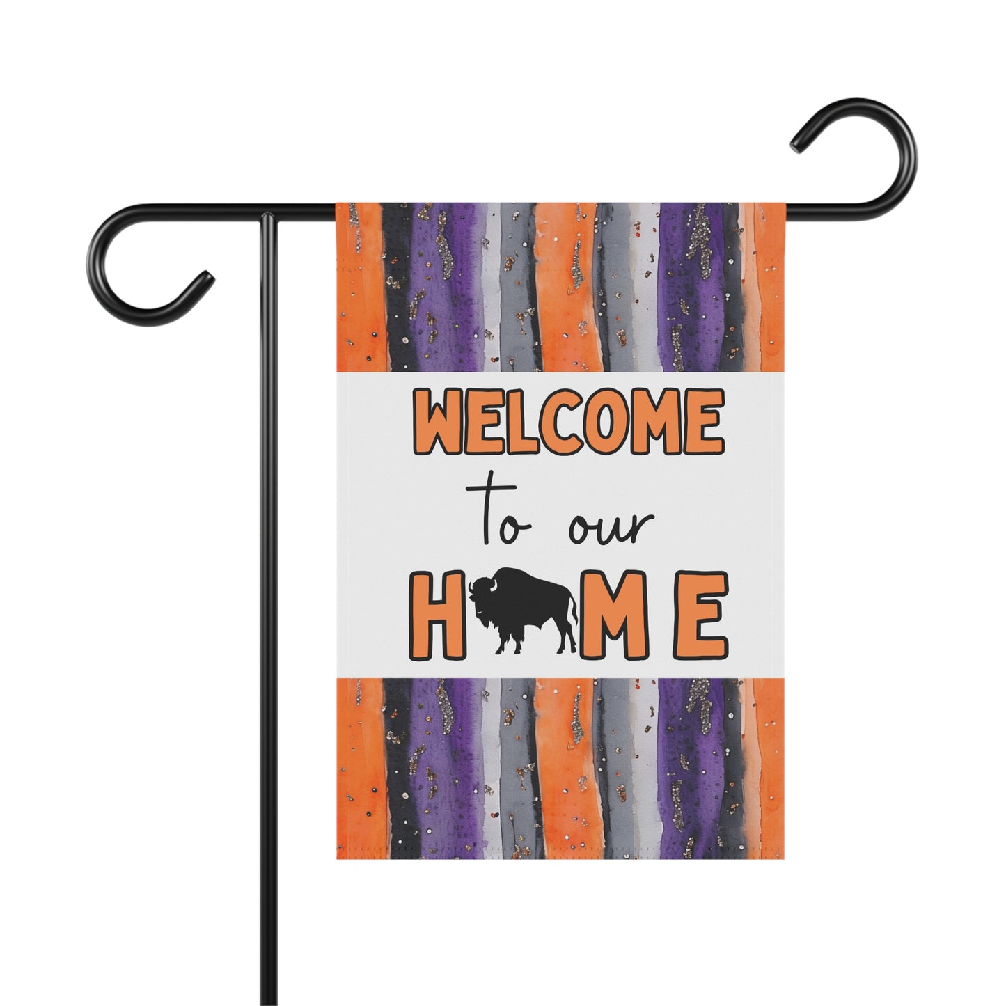 Welcome to Our Home Buffalo Lacrosse Watercolor Design