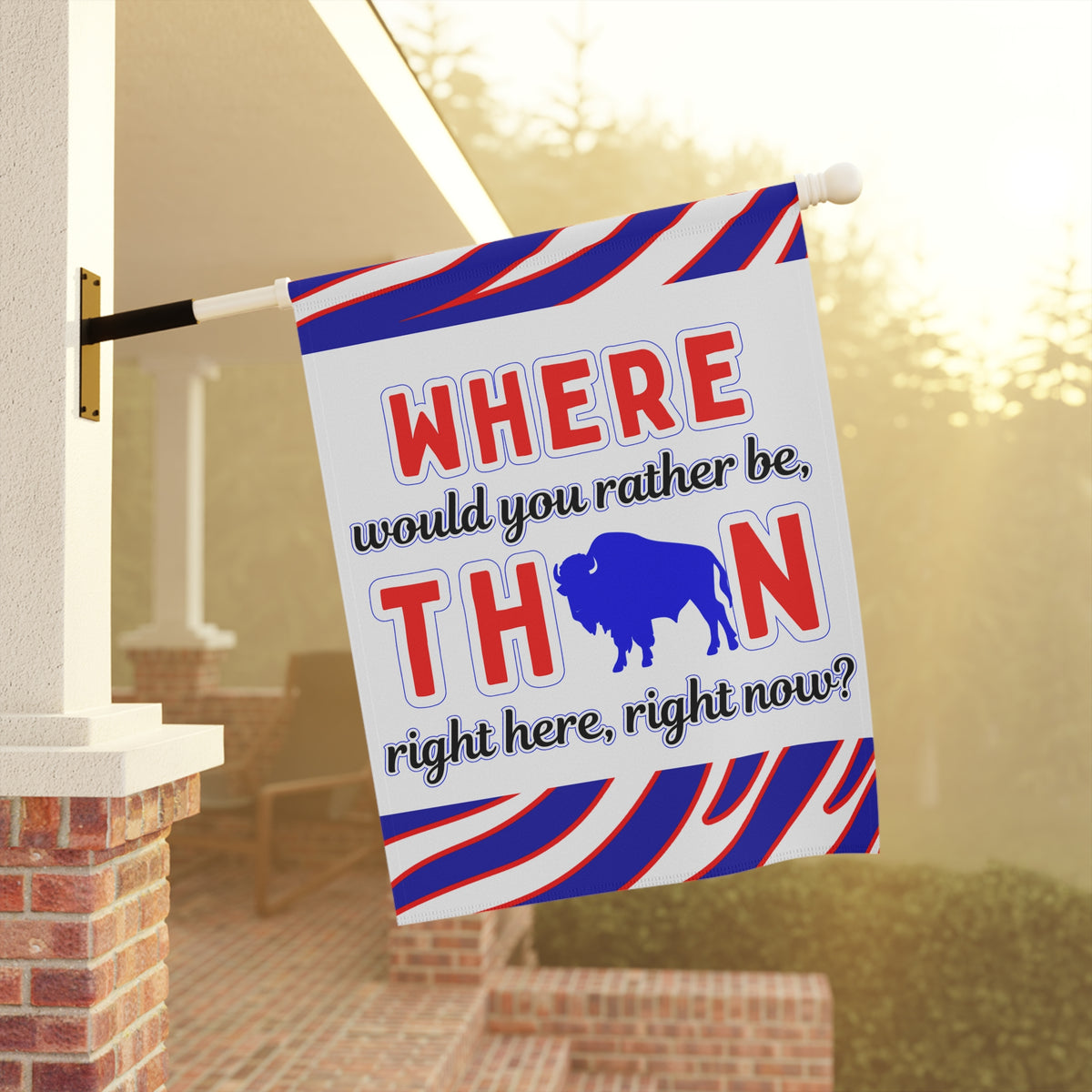 Where Would You Rather Be Animal Striped Garden Flags