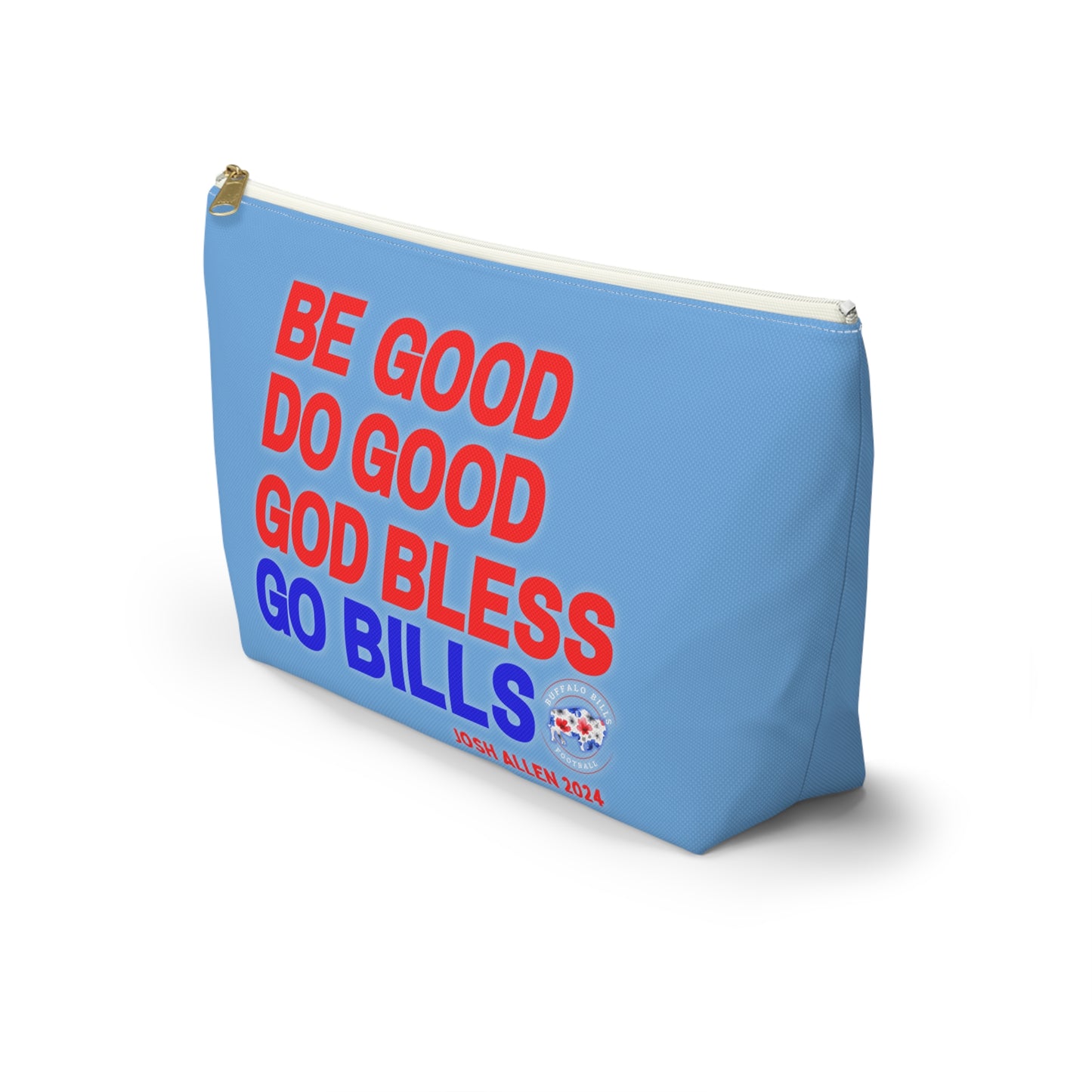MVP #17 Buffalo Football Retro Accessory Pouch w T-bottom ~ Baby Blue