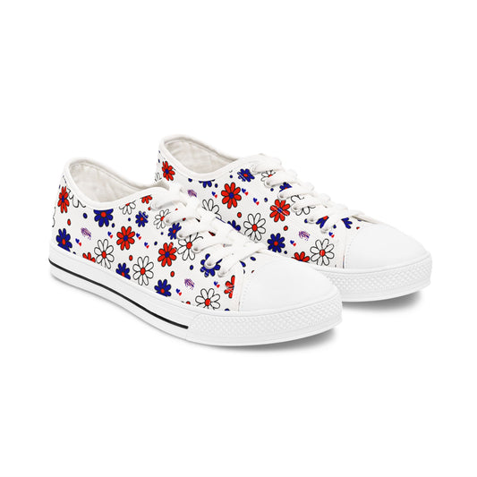Buffalo Football Flower Power Women's Low Top Sneakers