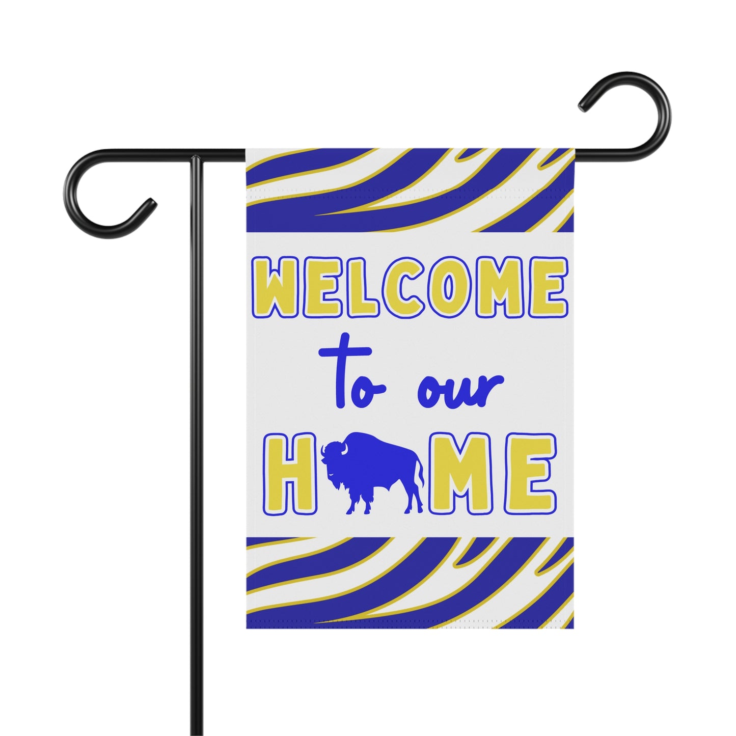 Blue & Gold Welcome to Our Home House & Garden Flags