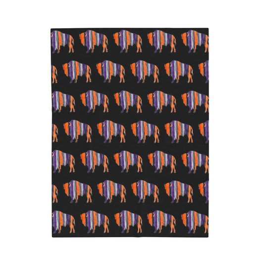 Buffalo Bandits Watercolor Velveteen Plush Blanket