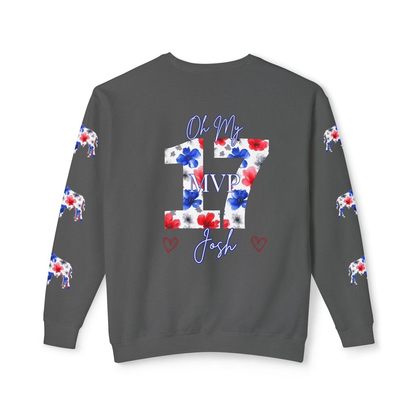 OH MY JOSH 2024 MVP Buffalo Football Unisex Lightweight Crewneck Sweatshirt