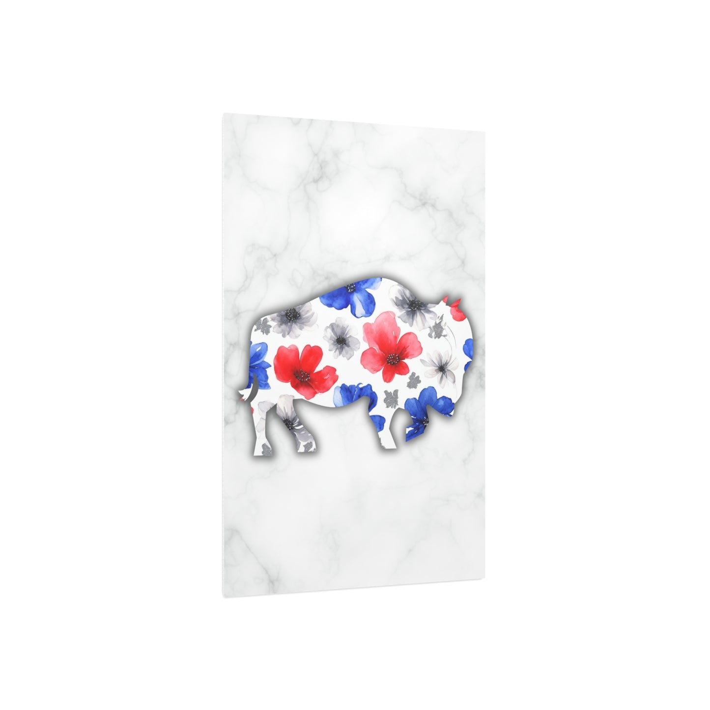 Floral Buffalo Foam Board - Home Decor Wall Art for Nature Lovers