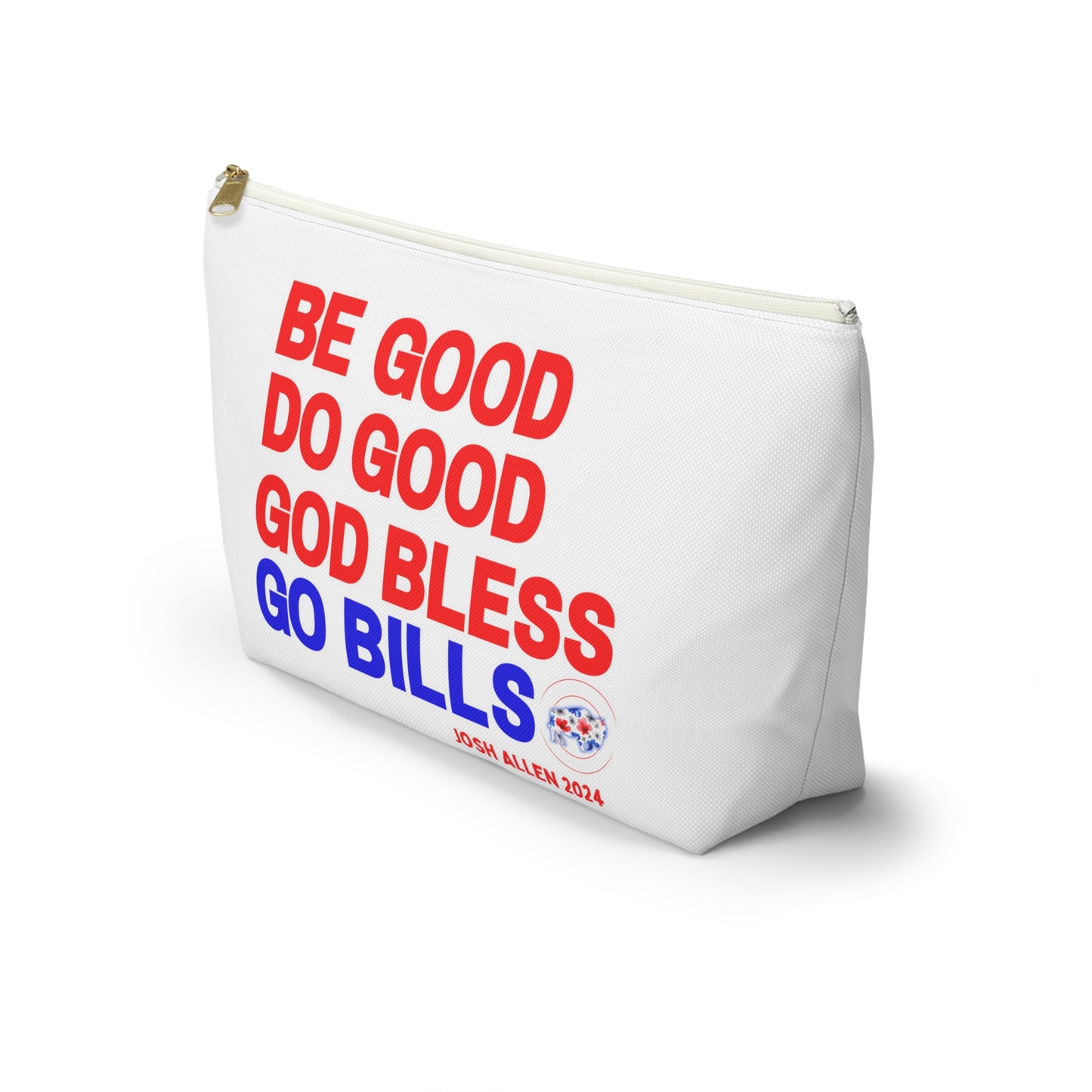 MVP #17 Buffalo Football Retro Accessory Pouch w T-bottom ~ White