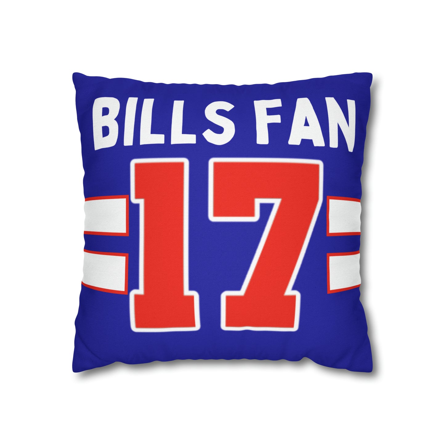 #17 Buffalo Bills Fan Spun Polyester Square Pillow Case