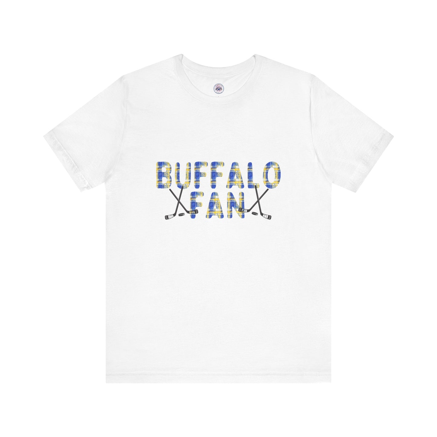 Sabres Watercolor Buffalo Plaid Unisex Short Sleeve Tee