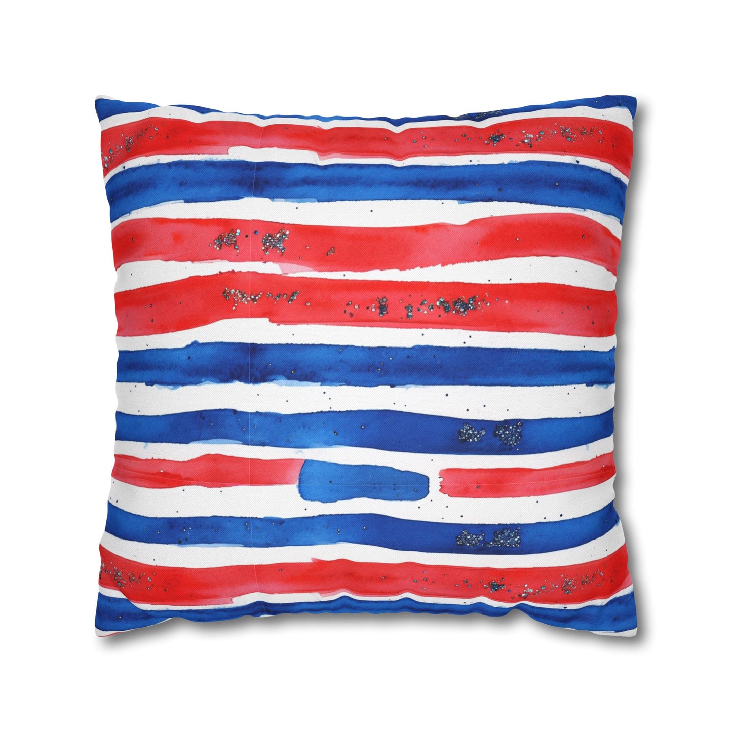 Buffalo Bills Striped Watercolor Leaves Spun Polyester Square Pillowcase